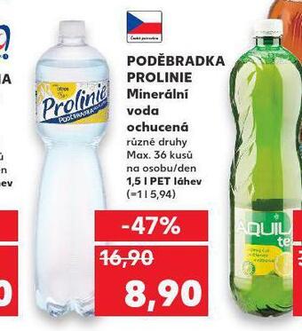 Kaufland Poděbradka prolinie ochucená nabídka