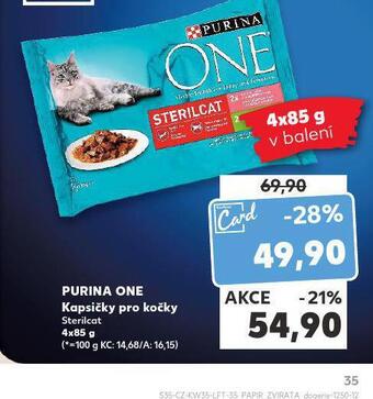 Kaufland Purina one kapsičky pro kočky nabídka