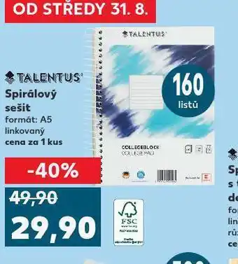Kaufland Spirálový sešit nabídka