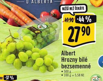 Albert Hrozny bílé bezsemenné nabídka