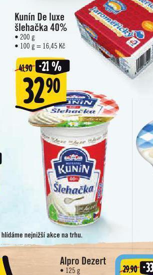 Albert Kunín de luxe šlehačka 40% nabídka