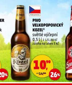 Penny Market Pivo velkopopovický kozel nabídka