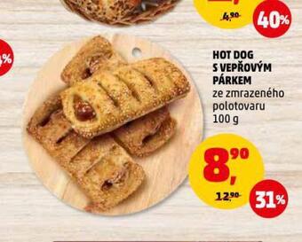 Penny Market Hot dog s vepřovým masem nabídka