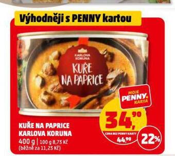 Penny Market Kuře na paprice nabídka