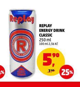 Penny Market Replay energy drink classic nabídka