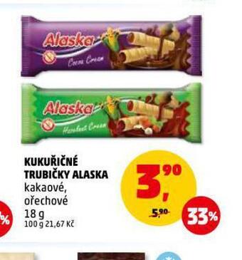 Penny Market Kukuřičné trubičky alaska nabídka