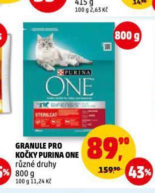 Penny Market Purina one granule pro kočky nabídka