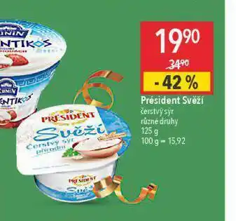 Président svěží čerstvý sýr