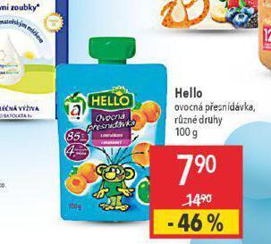 Globus Hello ovocná přesnídávka nabídka