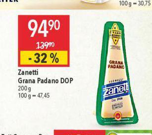 Globus Zanetti grana padano nabídka