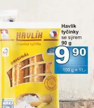 Jip Havlik tyčinky se sýrem 90 g nabídka