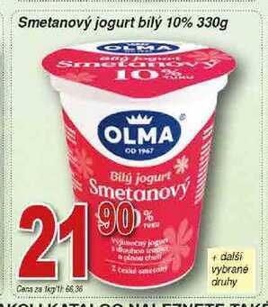 Hruška Olma smetanový jogurt bílý 10% 330g nabídka