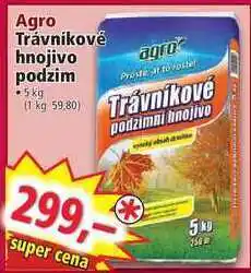 Agro trávnikové hnojivo podzim 5 kg