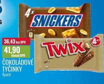 Ratio Čokoládové tyčinky 4pack nabídka