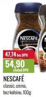 Ratio Nescafé bez kofeinu, 100g nabídka