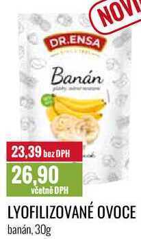 Ratio Lyofilizované ovoce banán, 30g nabídka
