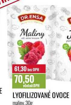 Ratio Lyofilizované ovoce maliny, 30g nabídka