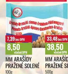 Ratio Mm arašídy pražené solené 100g nabídka