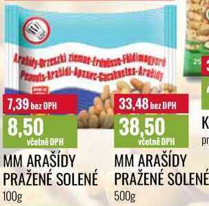 Ratio Mm arašídy pražené solené 500g nabídka