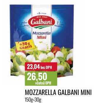 Ratio Mozzarella galbani mini 150g+30g nabídka