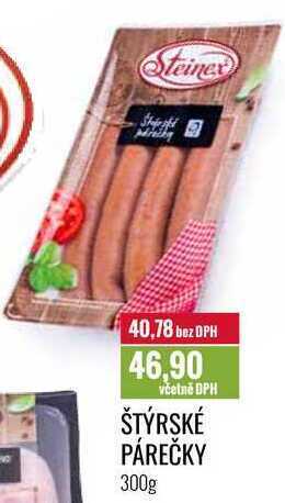 Ratio Štýrské párečky 300g nabídka