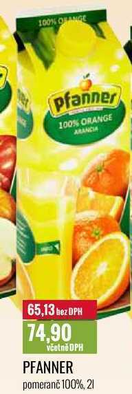 Ratio Pfanner pomeranč 100%, 2 l nabídka