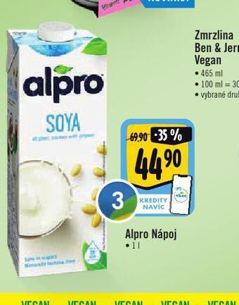 Albert Alpro nápoj nabídka