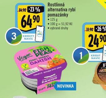 Albert Rostlinná alternativa rybí pomazánky nabídka