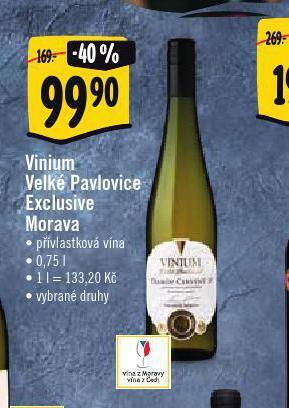 Albert Vinium velké pavlovice exclusive morava nabídka