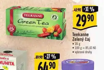 Albert Teekanne zelený čaj nabídka