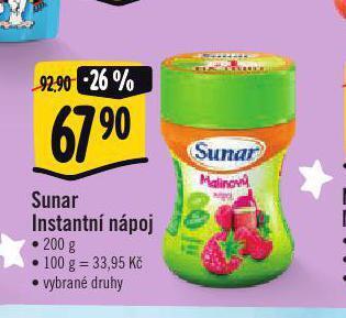 Albert Sunar instantní nápoj nabídka