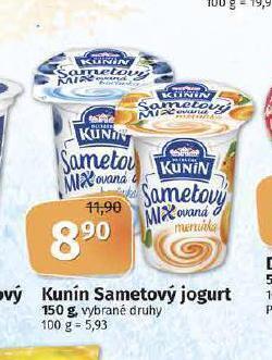 Coop Kunín smetanový jogurt nabídka