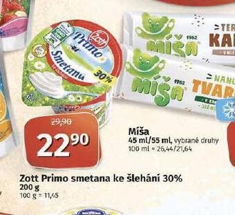 Coop Zott primo smetana ke šlehání 30% nabídka