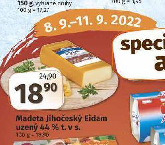 Coop Madeta jihočeský eidam uzený 44% nabídka