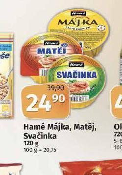Coop Hamé májka, matěj, svačinka hamé nabídka