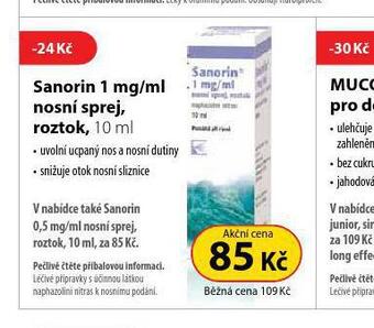 Dr. Max Sanorin nosní sprej nabídka