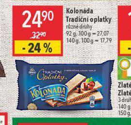 Globus Kolonáda tradiční oplatky nabídka