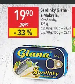 Globus Sardinky giana a makrela nabídka