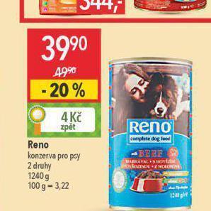 Globus Reno konzerva pro psy nabídka
