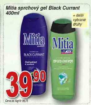 Hruška Mitia sprchový gel black currant 400ml nabídka