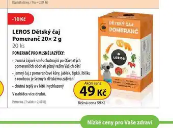 Dr. Max Leros dětský čaj nabídka