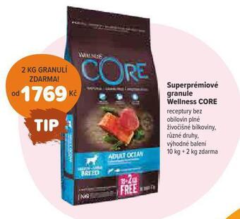 Pet Center Superprémiové granule wellness core nabídka