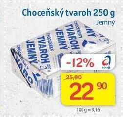 Kubík potraviny Choceňská mlékárna choceňský tvaroh jemný 250 g nabídka