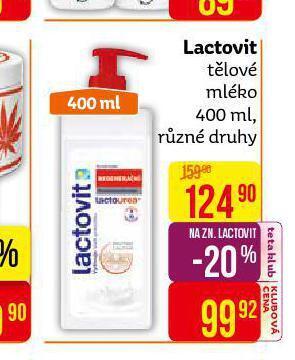 Teta Lactovit tělové mléko nabídka