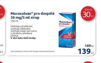 Benu Mucosolvan pro dospělé nabídka