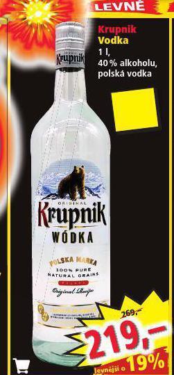 Norma Krupník vodka nabídka