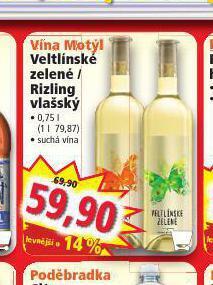 Norma Víno motýl veltínské zelené nabídka