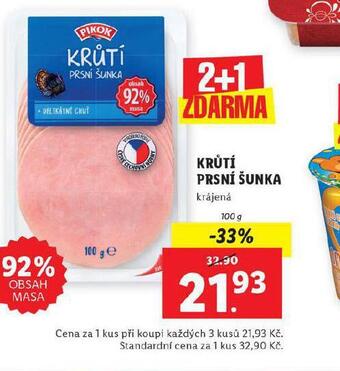 Lidl Krůtí prsní šunka nabídka