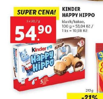 Lidl Kinder happy hippo nabídka