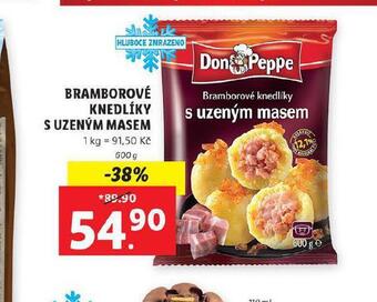 Bramborové knedlíky s uzeným masem